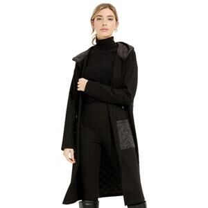 Joseph Ribkoff Black Quilted Open Cover-up Jacket-size 8